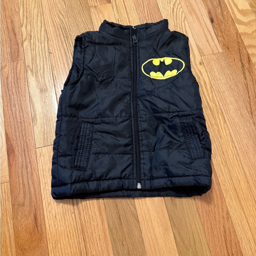 Black boys 2t Vest with Batman Logo